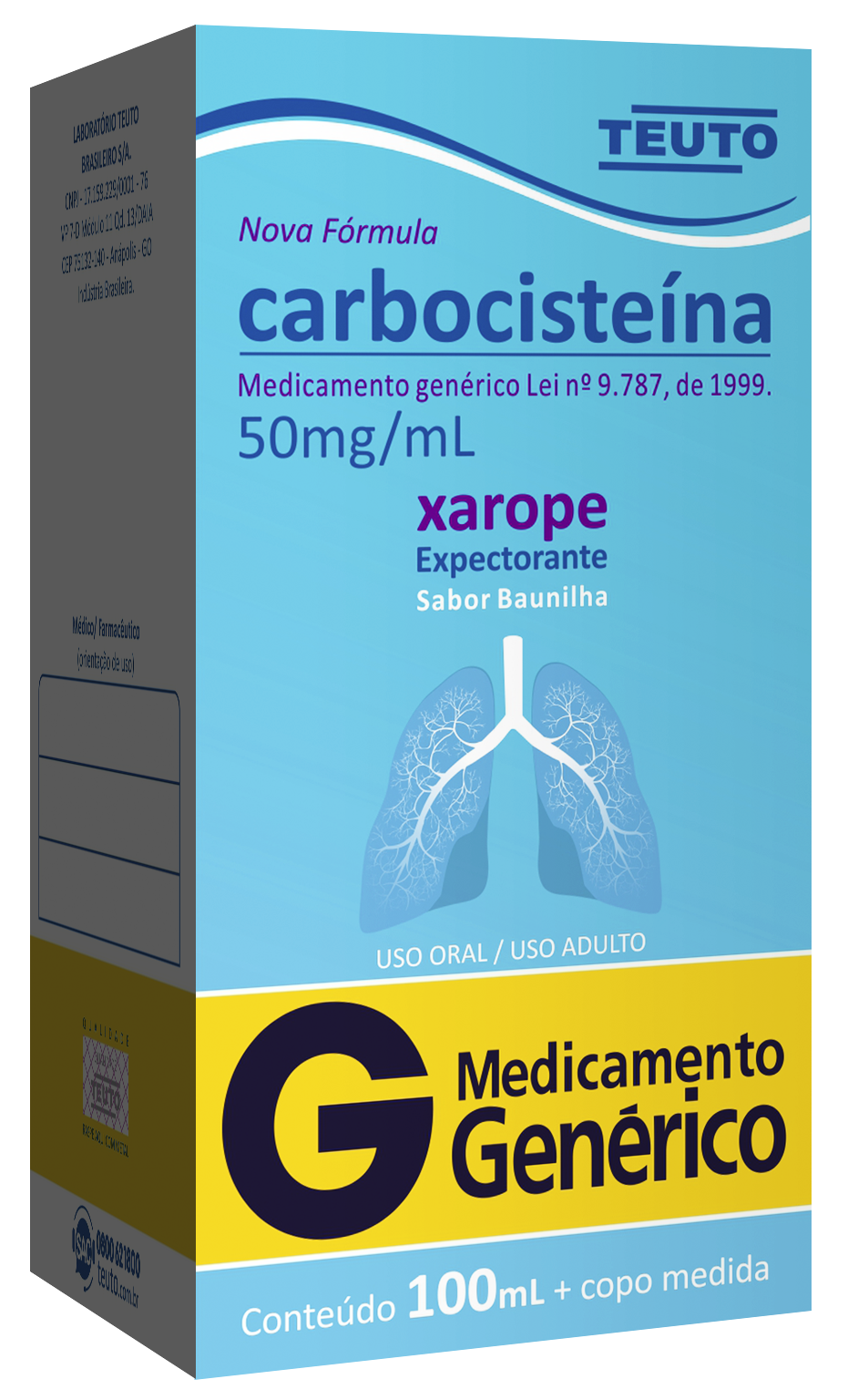 Cloridrato de Ambroxol 3mg/ml Teuto Genérico Xarope Infantil